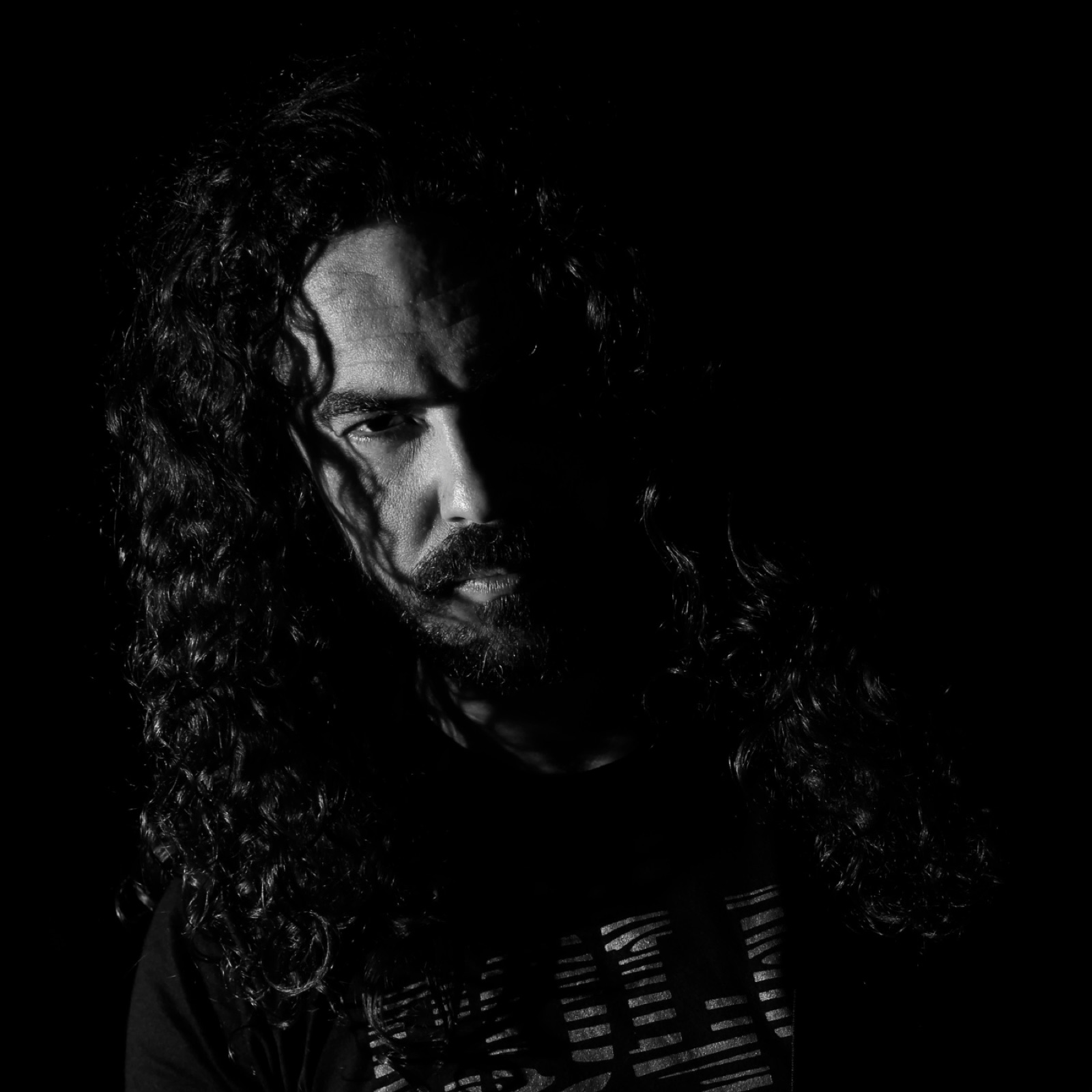 Black and white portrait of Hani Abadi